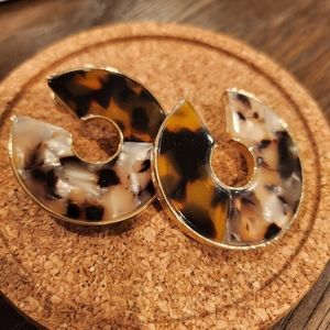 Leopard Animal Print Hoop Earrings